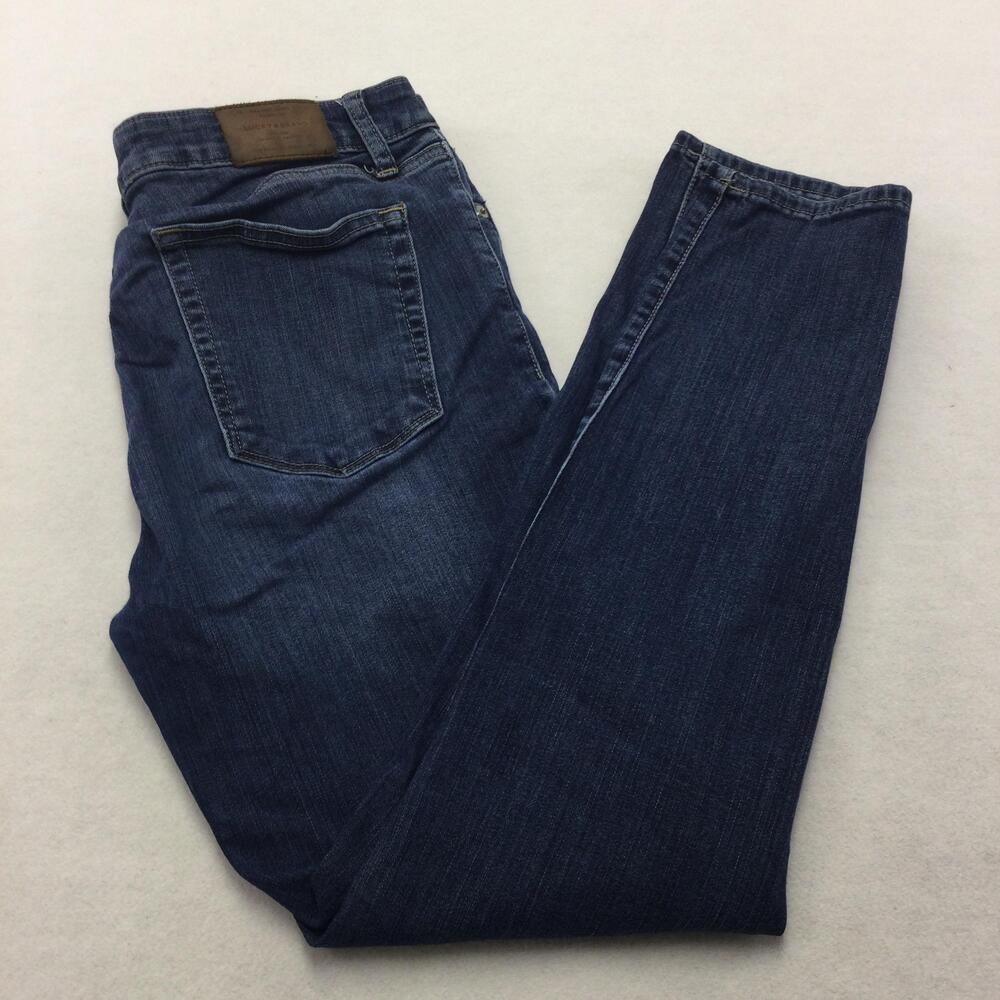 Lucky Brand Jeans Womens 12 Blue Medium Wash Straight Mid Rise Stretch Denim
